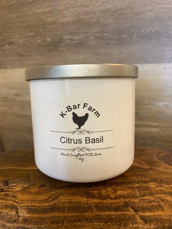 Citrus Basil, 3 Wick Candle 18oz